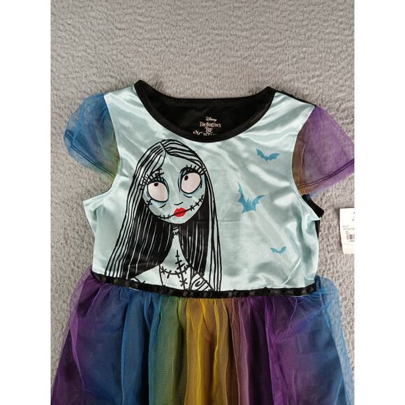 Nightmare Before Christmas Costume Girls Medium Halloween Kids Long Sally NWT - Picture 4 of 10